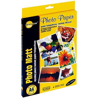 YELLOW ONE Papier foto A4 matowy 190g 50 arkuszy