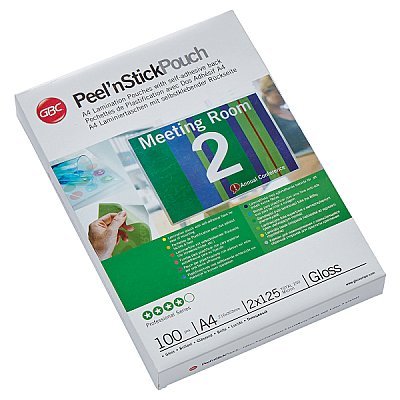 GBC Peel'nStick™ Samoprzylepna folia do laminacji A4 połysk 125 mic. 100szt.