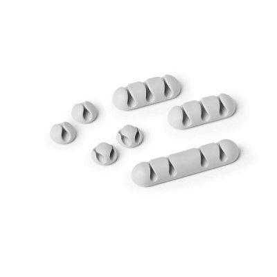 DURABLE Cavoline® Samoprzylepne klipsy na kable zestaw szary