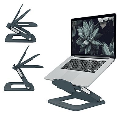 LEITZ Ergo Regulowana podstawka pod laptopa w 80% z plastiku z recyklingu szara + PROMOCJA Feel Good!