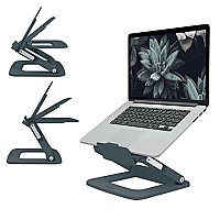 LEITZ Ergo Regulowana podstawka pod laptopa w 80% z plastiku z recyklingu szara + PROMOCJA Feel Good!