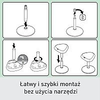 LEITZ Ergo Stołek do aktywnego siedzenia z wygodnym siedziskiem ciemnoszary + PROMOCJA Feel Good!