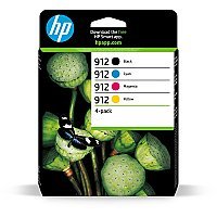 HP Zestaw tuszy: Tusz 912 czarny Black + CMY 912 6ZC74AE