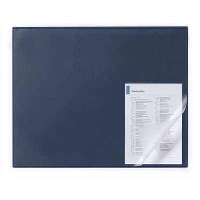 DURABLE Podkład na biurko 650x500 mm z zabezpieczeniem krawędzi granatowy