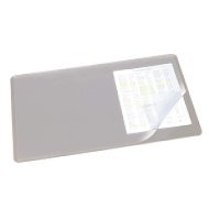 DURABLE Podkład na biurko 530x400 mm z przezroczystą nakładką szary