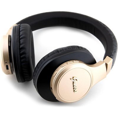 GUESS 4G Script Słuchawki nauszne bezprzewodowe IPX4 Bluetooth 5.3 czarne złote