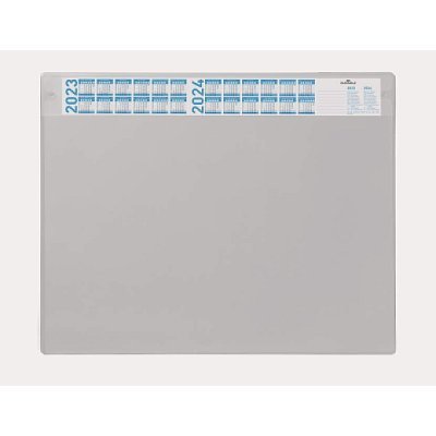 DURABLE Podkład na biurko 650x520 mm z kalendarzem i usuwalną nakładką szary