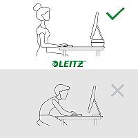 LEITZ Ergo Regulowana podstawka pod monitor jasnoszara + PROMOCJA Feel Good!