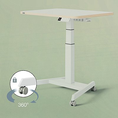 LEITZ Ergo Małe biurko do pracy w pozycji siedzącej i stojącej białe + CASHBACK + PROMOCJA Feel Good!