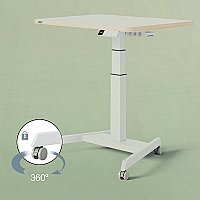 LEITZ Ergo Małe biurko do pracy w pozycji siedzącej i stojącej białe + CASHBACK + PROMOCJA Feel Good!