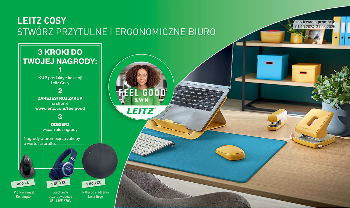 Poczuj się dobrze z marką Leitz i wygrywaj atrakcyjne nagrody!