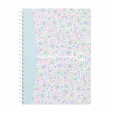 OXFORD Floral Kołozeszyt w kratkę A5 60 kartek