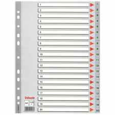 ESSELTE Przekładki A4 z PP numeryczne 1-20