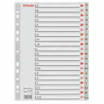ESSELTE Przekładki PP A4 szare A-Z