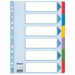 ESSELTE Mylar Przekładki z kartonu A4 kolorowe 6 kart