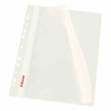 ESSELTE Skoroszyt wpinany A4 biały w folii po 10 sztuk