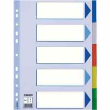 ESSELTE Przekładki A4 PP 5 kart kolorowe