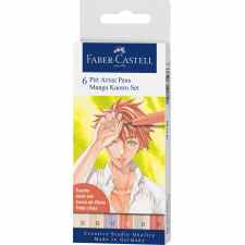 FABER-CASTELL Pitt artist pen Manga Kaoiro Zestaw artystycznych pisaków 6 szt.