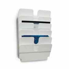 DURABLE Flexiplus Pojemnik na ulotki 6 przegródek A4 poziomy biały