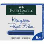 FABER-CASTELL Naboje atramentowe krótkie niebieskie 6 szt.