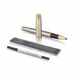 PARKER IM Brushed metal Pióro kulkowe szare ze złotym wykończeniem