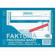 MICHALCZYK I PROKOP Faktura, procedura marży – używane, dzieła sztuki, antyki – druk A5 80 kartek samokopiujących (oryginał + kopia)
