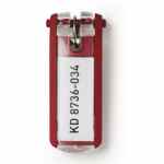 DURABLE Key clip Zawieszki do kluczy 6 szt. czerwone