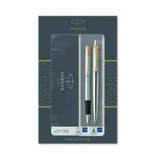 PARKER Jotter Duo Stainless steel GT Zestaw prezentowy długopis + pióro wieczne