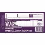 WZ wydanie materiałów na zewnątrz