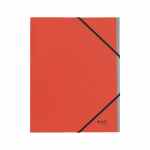 LEITZ Recycle Teczka segregująca z gumką 6 przekładek z kartonu neutralna pod względem emisji CO2 czerwona