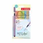 STABILO Pen 68 Zestaw pastelowych flamastrów 12 kolorów