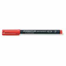 STAEDTLER Lumocolor Foliopis wodoodporny F czerwony