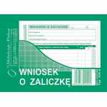 Wniosek o zaliczkę