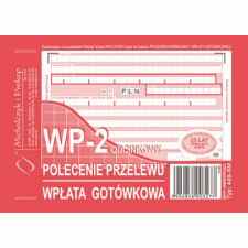Polecenie przelewu – wpłata gotówkowa – 2-odcinkowe