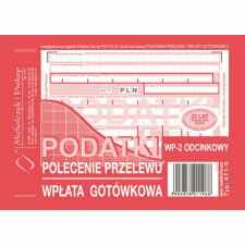 Podatki – polecenie przelewu – wpłata gotówkowa – 2-odcinkowe