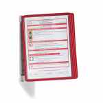 DURABLE Vario® wall System paneli prezentacyjnych 5 paneli czerwonych