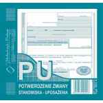 PU potwierdzenie zmiany stanowiska - uposażenia