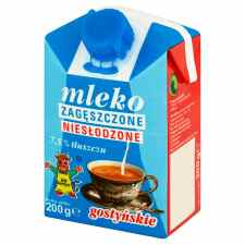 SM GOSTYŃ Mleko gostyńskie zagęszczone niesłodzone 7,5% 200ml