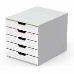 DURABLE Varicolor® Pojemnik z 5 szufladami biały