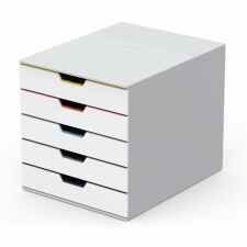 DURABLE Varicolor® Pojemnik z 5 szufladami biały