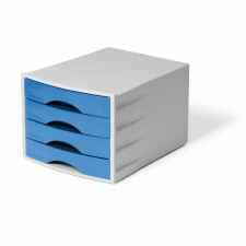 DURABLE Pojemnik z szufladami Eco 4 czarny niebieski