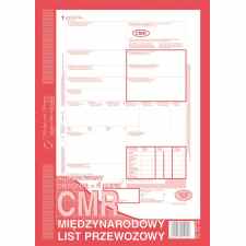 CMR międzynarodowy list przewozowy (numerowany)