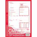 CMR międzynarodowy list przewozowy (numerowany)