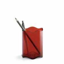 DURABLE Trend Pojemnik na długopisy czerwony transparentny