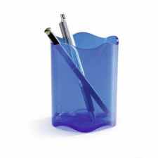 DURABLE Trend Pojemnik na długopisy niebieski przezroczysty