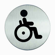 DURABLE Picto Piktogram 'WC dla osób niepełnosprawnych’ Ø 83 mm