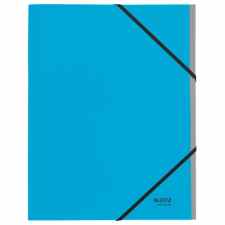 LEITZ Recycle Teczka segregująca z gumką 6 przekładek z kartonu neutralna pod względem emisji CO2 niebieska