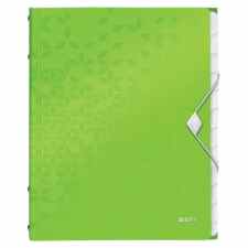 LEITZ Wow Teczka segregująca z 12 przekładkami zielona