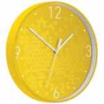 LEITZ Wow Cichy zegar ścienny żółty