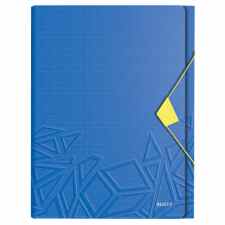 LEITZ Urban Chic Teczka poszerzana z 6 przegródkami PP na 250 kartek A4 niebieska